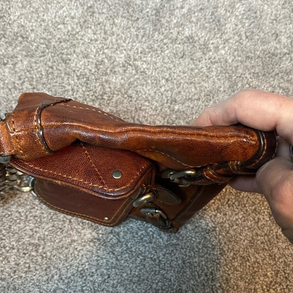 Juicy Couture Leather Handbag Thick Silver Chain Strap - Picture 5 of 15